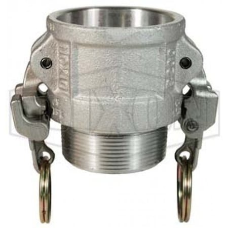 Dixon EZ Boss-Lock Type B Cam and Groove Coupler, 2 in Nominal, Female Coupler x MNPT End Style, Aluminum AB200EZ